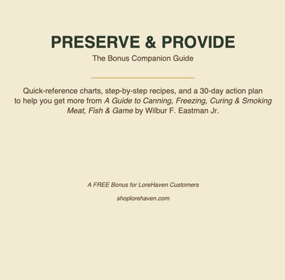 Preserve & Provide: The Bonus Companion Guide
