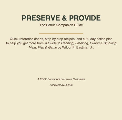 Preserve & Provide: The Bonus Companion Guide