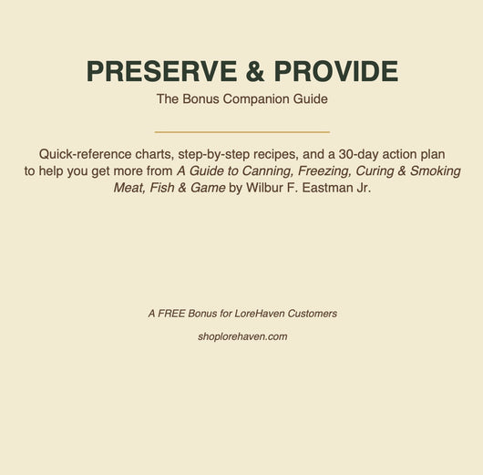 Preserve & Provide: The Bonus Companion Guide